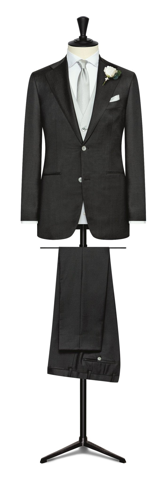 Wedding Suit - anthracite twill wool - mohair - cordes - sons.com