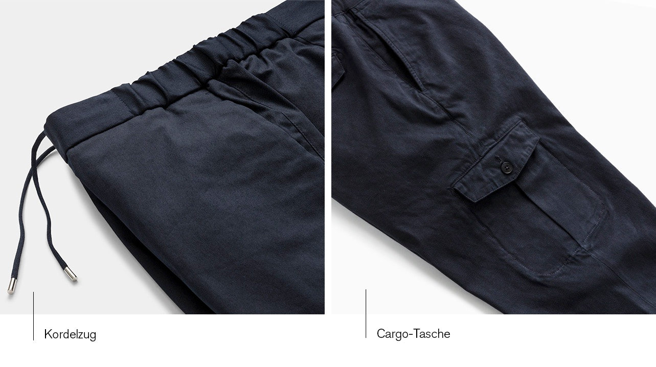 Chino mit Kordelzug und Cargotasche - cordes - sons.com